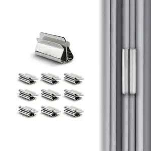 10 Pairs Upgraded Magnetic Curtain Clips | Strong Double-Sided Light Blocking Magnet Closure | No Pin No Damage for Blackout Curtains Shower Liners Bedroom Office