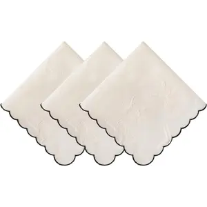 Soft Cotton Handkerchiefs for Women, Women's Handkerchiefs With Embroidered Dandelions Flower Hankies for Ladies 3 count