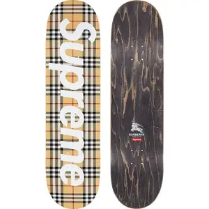Supreme Burberry Skateboard Deck - Beige