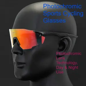 New Running Glasses Outdoor Sports Photochromic Sunglasses, Cycling Goggles, Marathon Hiking Shades, UV Protection, Outdoor Sports Eyewear