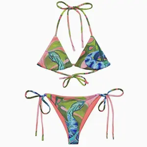 Tropical Snake String Bikini Set | Rainforest Reptile Women's Swimsuit HM3 B6R
