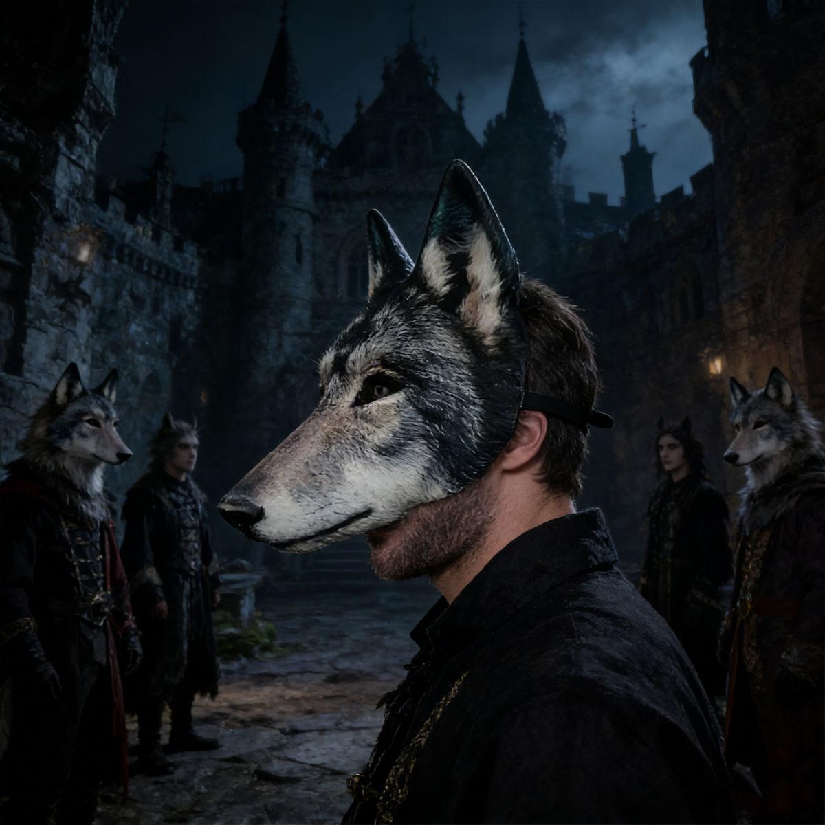 animal head mask,Realistic wolf head 3D mask with lifelike fur texture and pointed ear shape, suitable for Halloween themed party role-playing costume accessories animal head mask,Realistic wolf head 3D mask with lifelike fur texture and pointed ear shape, suitable for Halloween themed party role-playing costume accessories