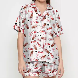 Coquette Diet Drink Pajamas Satin Set, Mother's Day Gift, Gift For Her, Gift For Mama, Birthday Gift, Bridesmaid Gifts Women Pjs