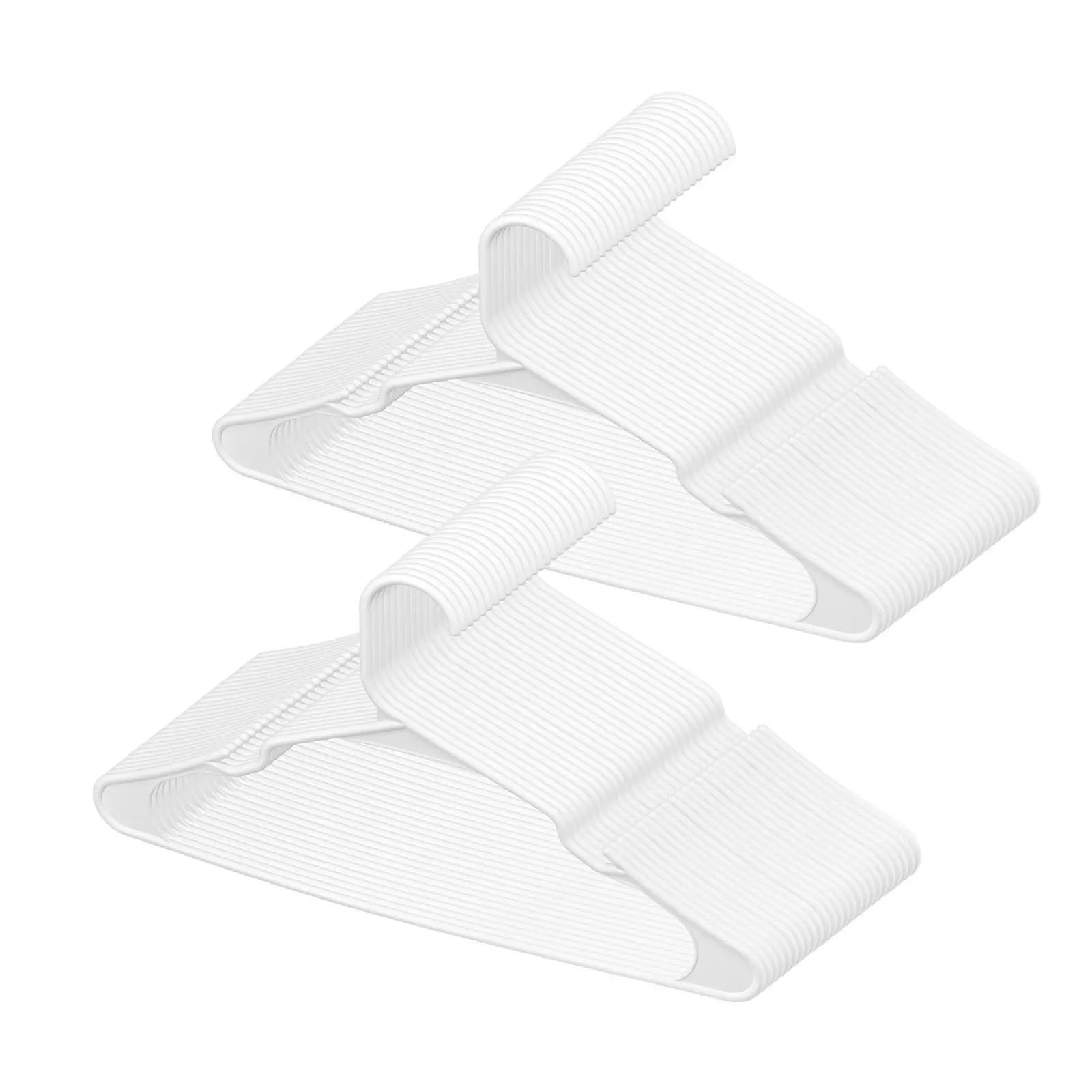 【SummerFinds】VEVOR Hangers,  , 0.2 in Ultra-Thin, 50 Pack White Plastic Hangers with Stable Triangular Top Structure & Wider Notch Design , Non-Slip Space Saving Hangers, Fit for T-Shirt, Shirt, Sling & Pant