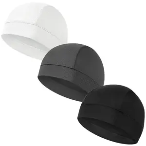 Unisex Solid Color Cycling Cap, 3 Counts Sports Cycling Liner Cap, Sweat-absorbent Sports Cycling Cap Uv Protection for Men & Women