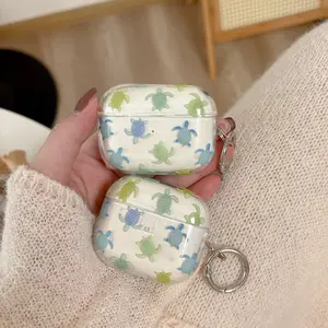 Turtle Design Bluetooth-compatible Durable Protection Earphone Case for AirPods 4 & AirPods Pro2 Series, Compatible with Air 1/2/3/4/pro/pro2/pro3