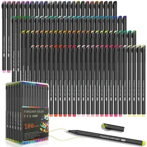 12/24/36/60/100 Colors Journal Planner Colored Pens, 0.4 mm Micro Tip Fine Line Pen,Fineliner Pens for Journaling, Writing Coloring Drawing, Note Taking, Calendar, Planner, Art Office School Gift Supplies