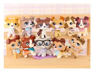 Miniature Bobble-Head Cat Collie Great Dane Cocker Spaniel Husky Dog Figure Toy Collection