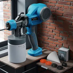 Tilswall Alien 500 Paint Sprayer, Lightweight HVLP Spray Gun, High Power Electric Spray Paint Gun, 4 Nozzles & 3 Patterns, Easy to Clean Paint Sprayer for House Painting, Cabinets, Furniture, Fence, Walls, DIY fathersdaygift