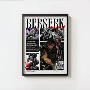[Sale Off Up To 50%] [Unframe] Berserk Poster Guts Decor Berserk Manga Wall Art