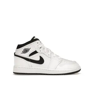 Jordan Kid's 1 Mid Reverse Panda Basketball Shoes, from StockX