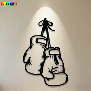 1pc Boxing Gloves Metal Wall Art, Dynamic Boxing Gloves Statue Mural, Ideal Gift for New Year, Fathers Day, Boxing Decor Enthusiasts, Rust-Resistant Metal Wall Decor Wall Sculptures, Perfect for Garage Wall & Patio Fence, Unique Sports-Themed Home Decor