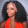 Midulla Ready to Wear Kinky Curly Glueless Wigs Human Hair 7x5 Pre Cut Lace Closure Shoulder Length Bleached Knots Human Hair Wig 200% Density #SummerVibes