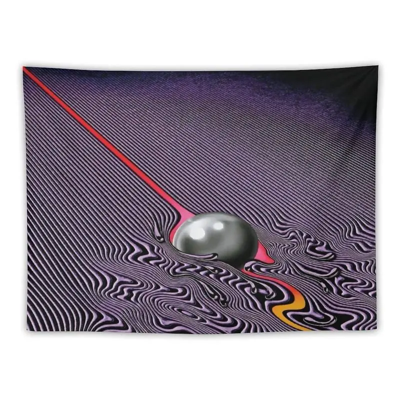Tame Music Impala Tapestry 3x5" Feet Wall Hanging Flag Decorative Carpet Living Room Bedroom Tapestries Dorm Decor for Indoor Outdoor Poster Kitchen Decoration Items Home Textile Home Goods Modern Stripe Design Honeycomb Pattern bedroom decor tiktokshopsp
