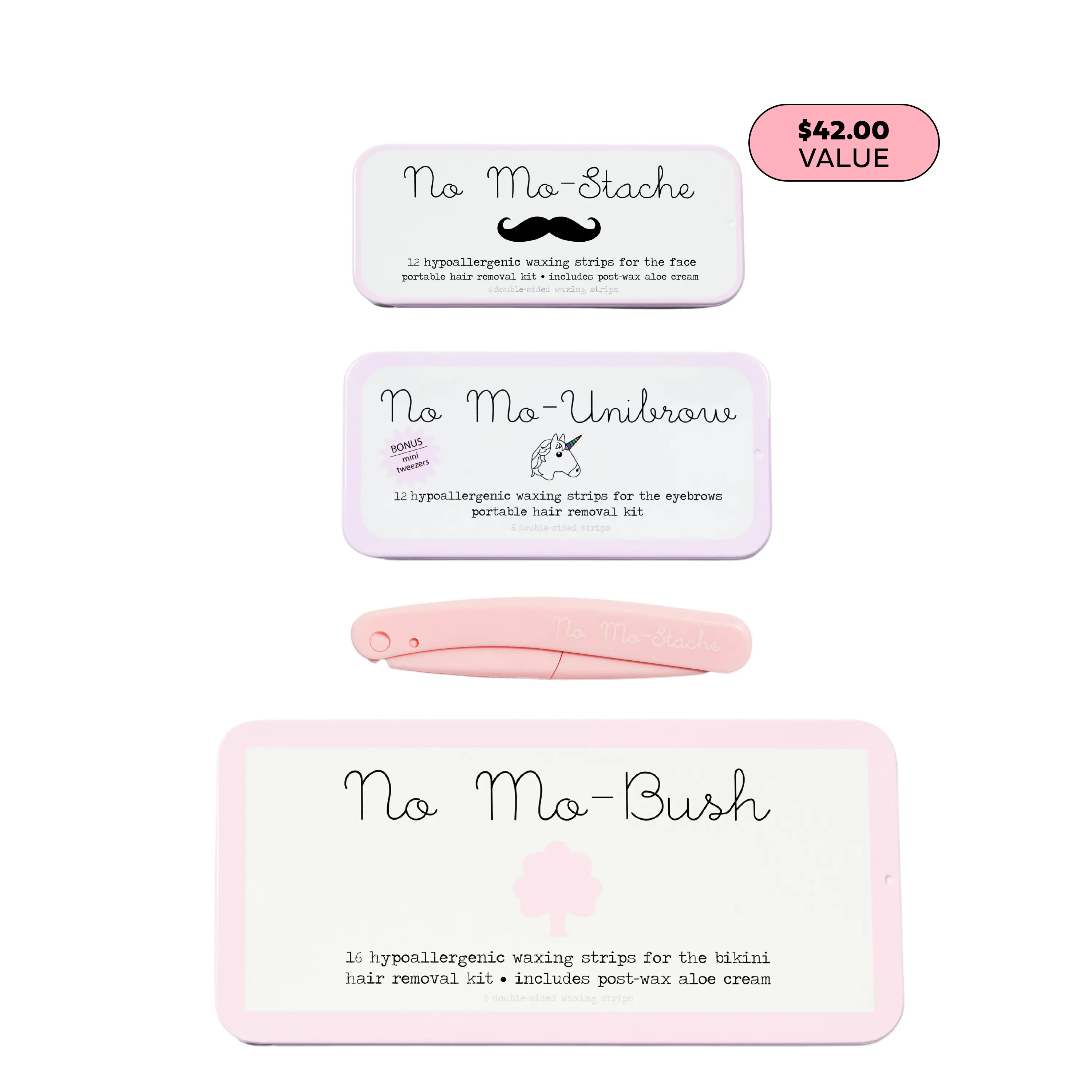4 Piece Wax and Shave Bundle For Face + Body - Discovery + Bundle
