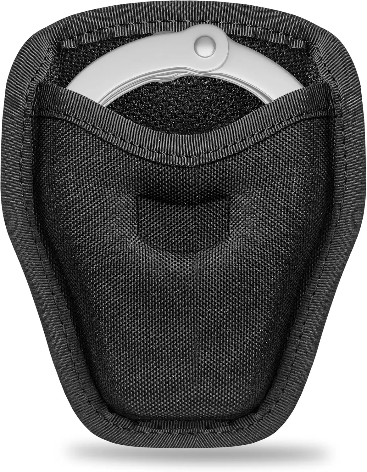 Open Top Handcuff Holder, Handcuff Case Wear-Resistant and Durable Design. Secure Attachment for Duty Belts. Fits Standard Chain or Hinge Handcuffs. Quick Access to the Handcuffs...