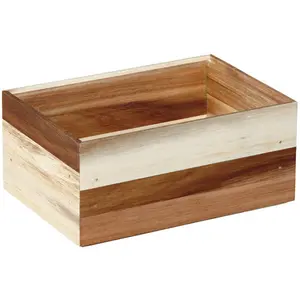 GET Enterprises WB-964WD-UR Urban Renewal 9" x 6" x 4" Urban Rustic Rectangular Stackable Wood Display Box WS-375WB964WDUR