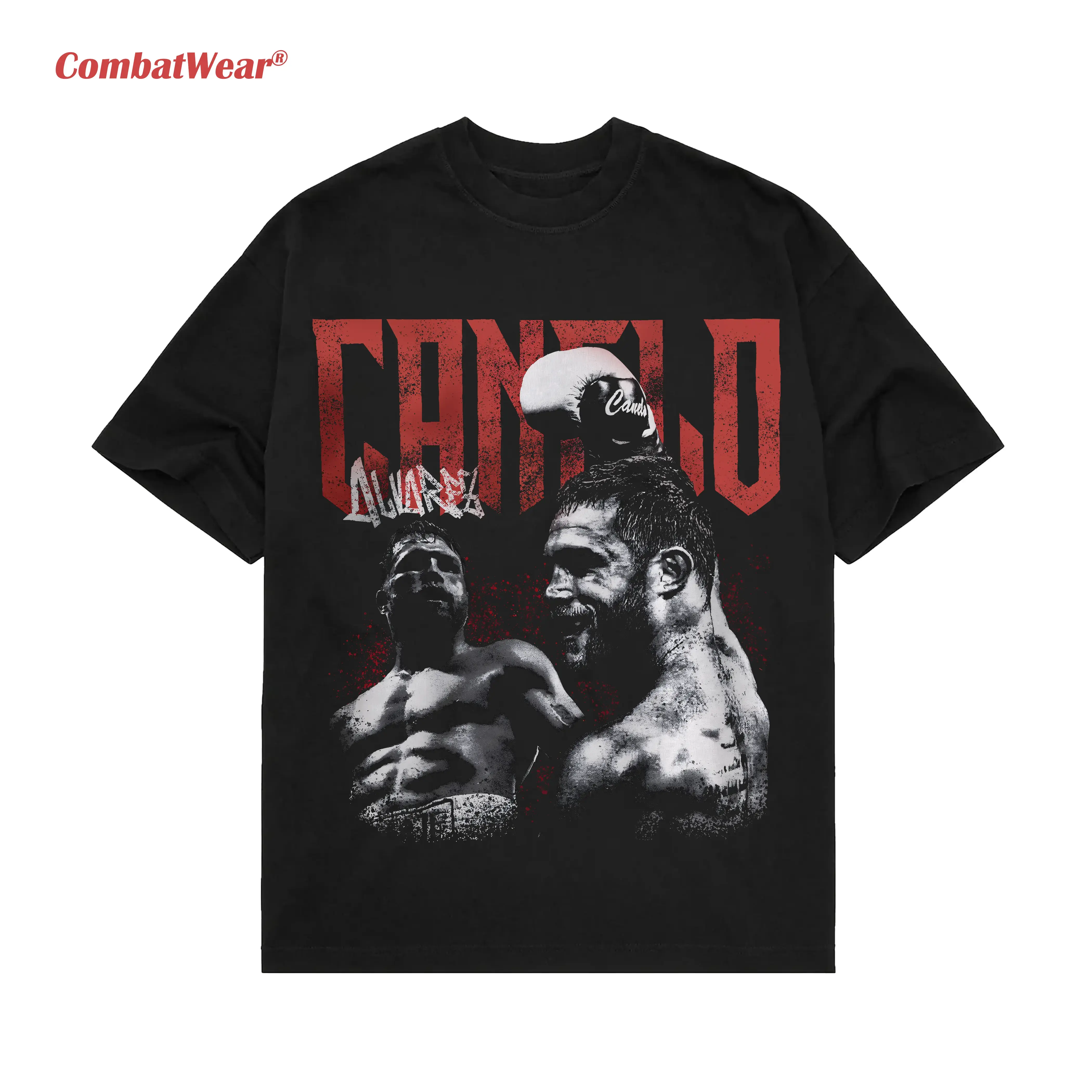 Women's Short-Sleeve Round Neck Canelo Alvarez Boxing Print Tshirt - Casual Athletic Streetwear, Breathable Ultra Cotton, Relaxed Fit, Cold Wash Fashion Gym Wear, Gift for Fighters, Sports Apparel