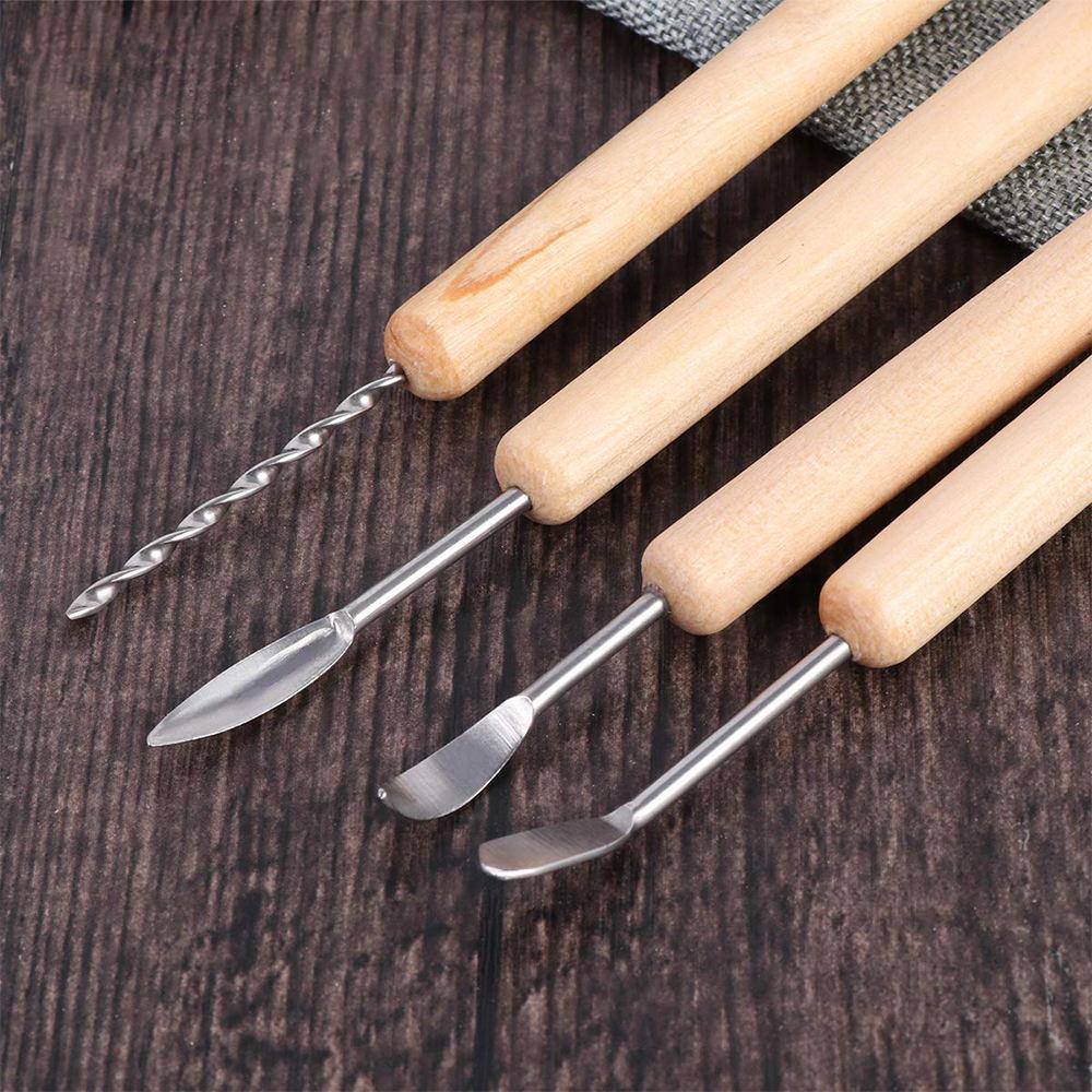 Complete Pottery & Clay Sculpting Tool Set with Storage Case - 14Pcs Polymer Clay Tools for Ceramics Sculpting, Carving & Jewelry Making