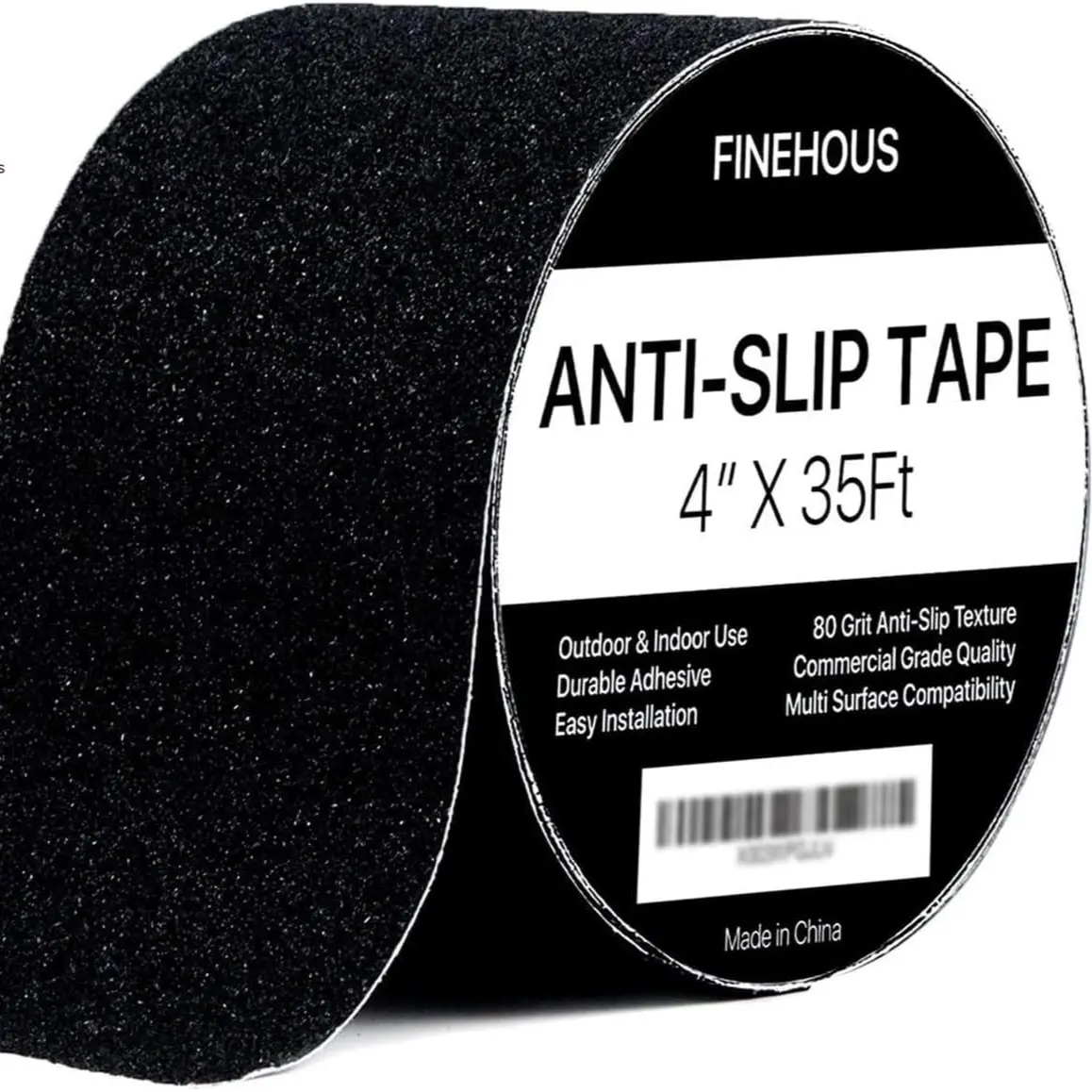 Non-Slip Outdoor Stair Tread Tape (10-Pack, 6x30 in) | Industrial-Grade Durable Adhesive, Rugged Textured Black Strips, Water Resistant, Easy Installation for RV Steps, Decks, Laminate Surfaces (Seniors Safety)