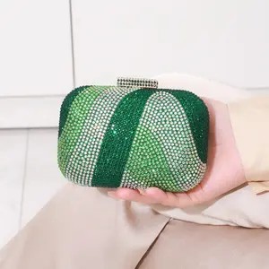 Glam Sparkly Crystal Rhinestone Evening Clutch Bag - Luxury Handmade Handbag for Women for Party Wedding Prom Banquet Formal Occasions