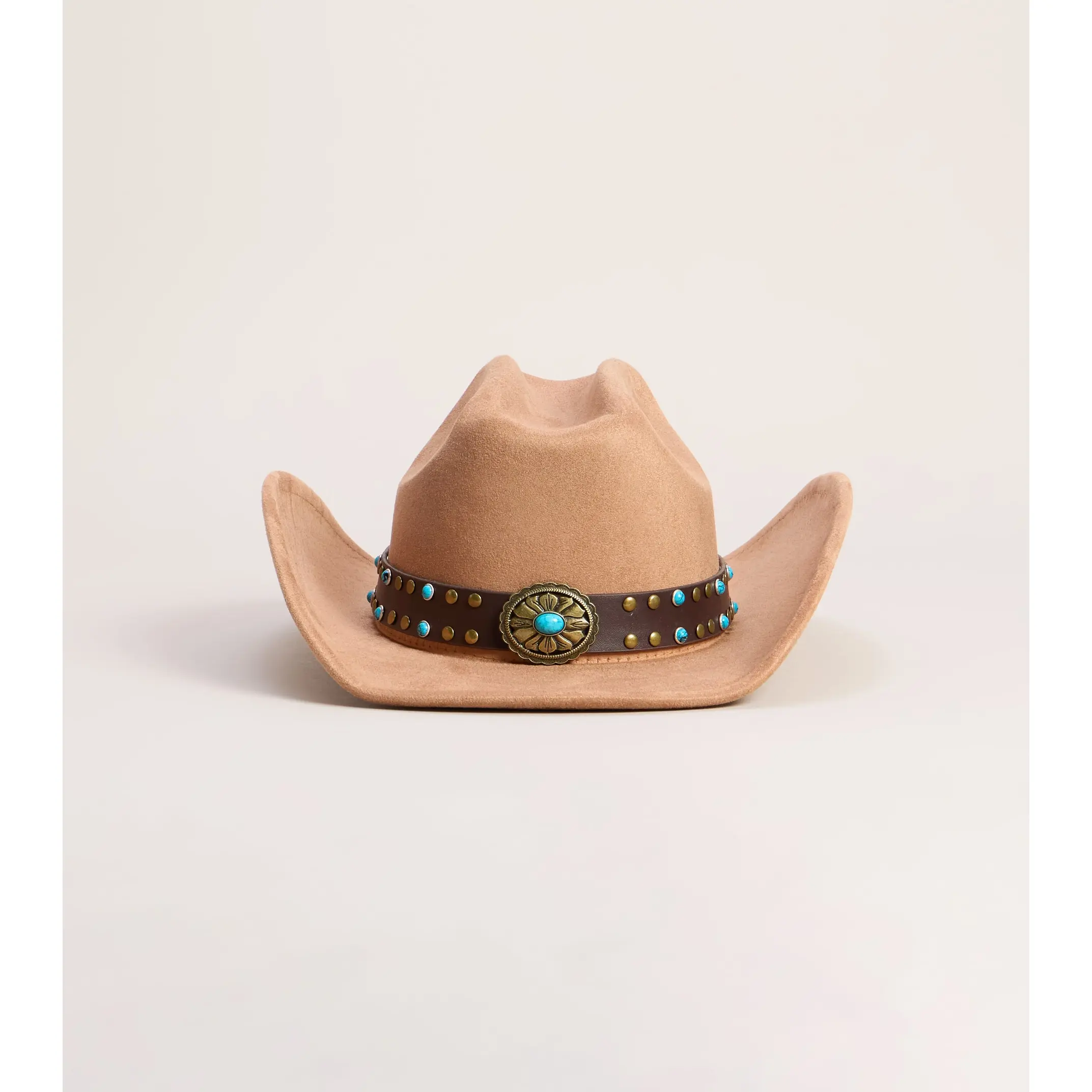 Desert Detail Faux Suede Cowboy Hat