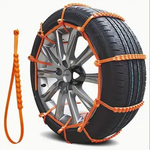 Multifunctional Universal Car Snow Anti-Slip Chains for Winter Ice Surfaces and Off-Road Driving, Essential Winter Driving Accessory