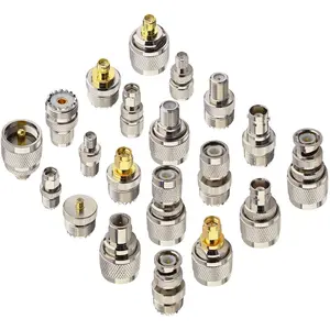 20 type set uhf pl259 so239 mini uhf adapter kits uhf to smabncmcxfmeftncmini uhf rf coaxial adapter male female coax uhf vhf hf radios adapter connector kit