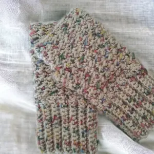 Crochet Fingerless Gloves with Optional Earwarmer