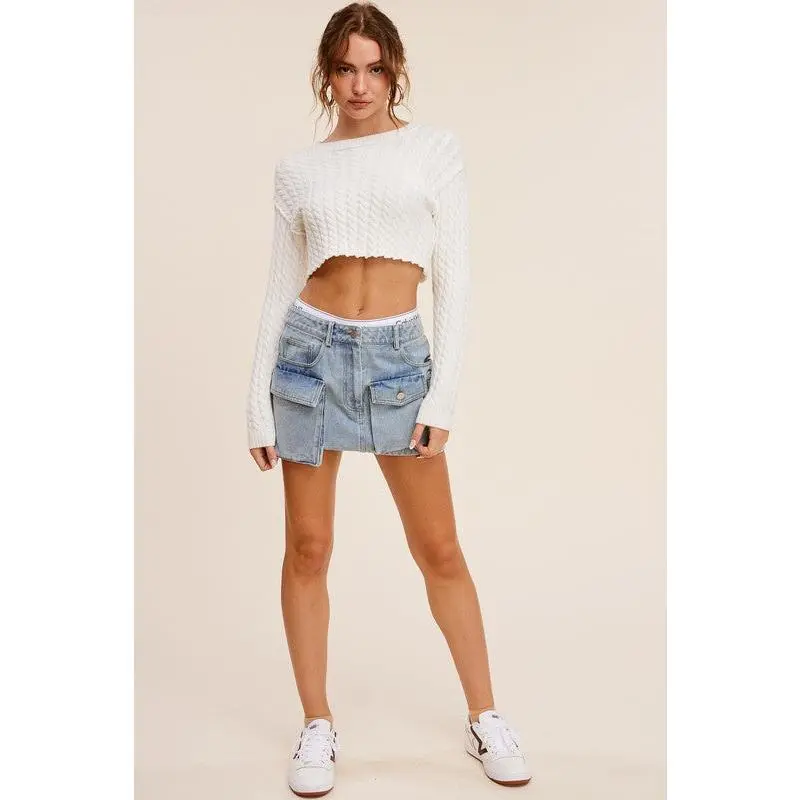 Adeline Knit Cropped Sweater