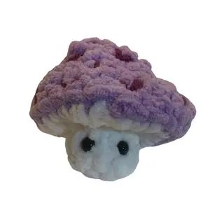 Crochet Mushroom Popper Fidget Toy for Kids - Soft Yarn Design with Colorful Mushroom Enchantment, 4 Ounces, Soft and Comfortable for Ages 3-4