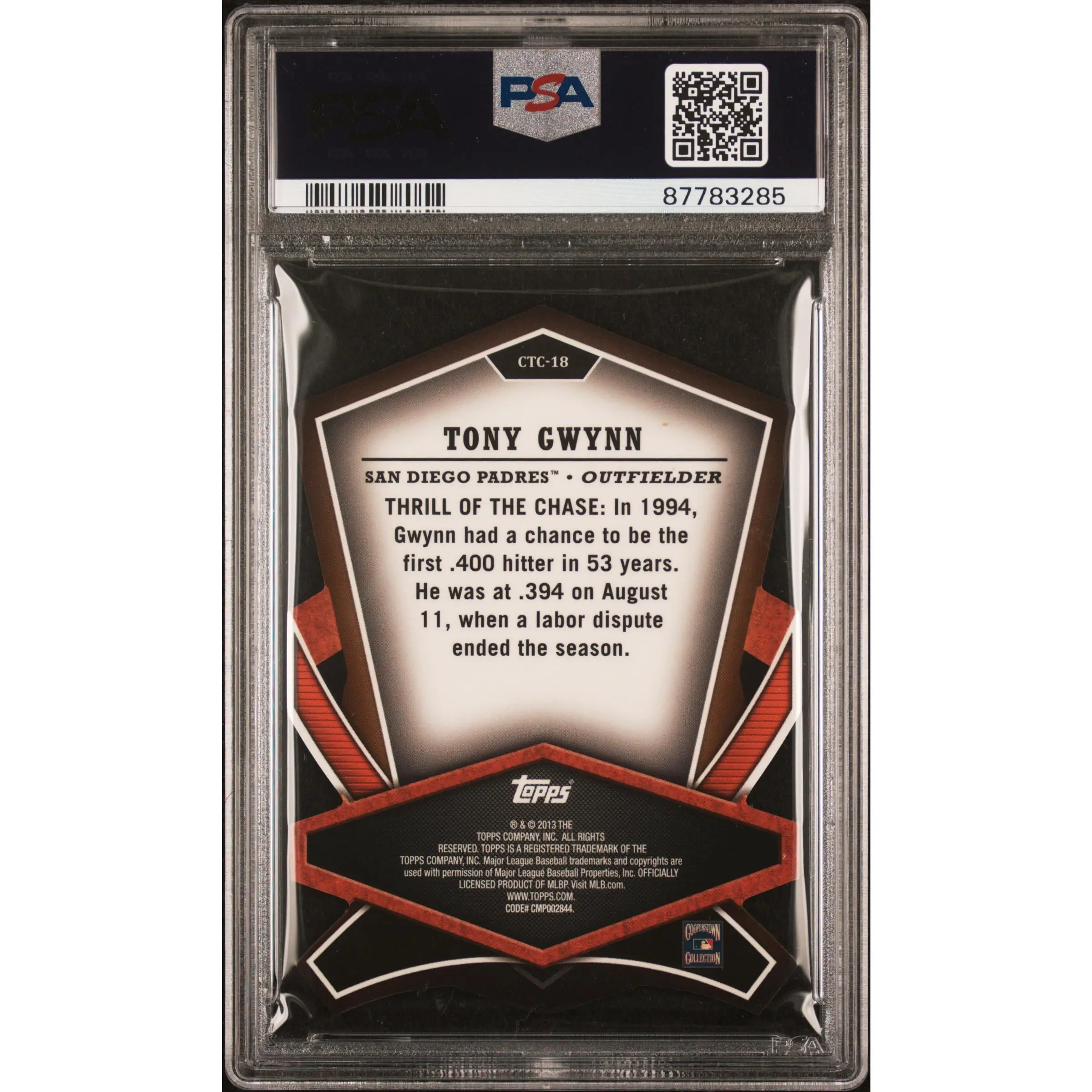 Tony Gwynn PSA 2013 Topps Cut To The Chase Baseball #CTC 18 10 87783285
