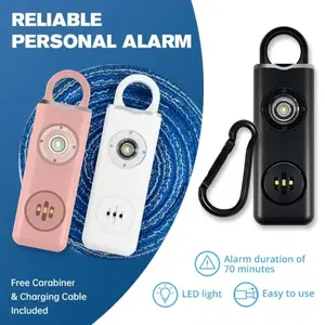 EOWULFROST 2026 Must-Have! 130db Personal Safety Alarm for Women, Kids & Elderly, Rechargeable Keychain Siren with Bright LED Light, Night Walks, Travel Safety