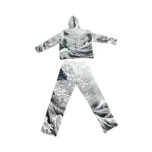 Black waters seasick tapestry hoodie