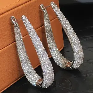 Shiny Cubic Zirconia Earrings - Elegant Women's Jewelry with Versatile Styles, Ideal for Bridal Wear & Holiday Gifts