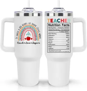 Teacher Appreciation Gifts, 40oz Tumbler Cup Teacher Gifts for Women Men, Best Thank You Teacher''s Day Gift from Students, Back To School, Graduation, Birthday, Retirement Coffee Mug Gift
