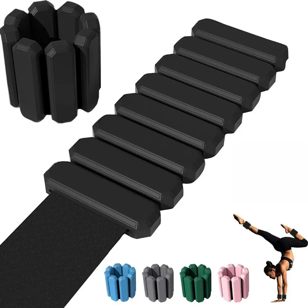 Wrist Weights, 2Pack Adjustable Wearable Wrist Ankle Weights for Women/Men, Silicone Wrist Bangles for Walking, Yoga, Pilates, and Gym, Arm & Leg Workout, 2lb, Adjustable Workout Equipment
