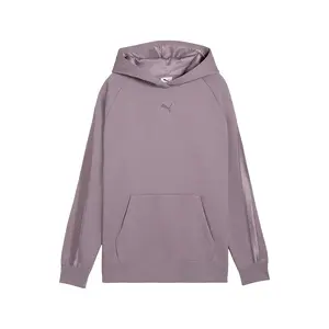 PUMA Womens Essentials Elevated Satin Hoodie Casual Outerwear Casual - Purple