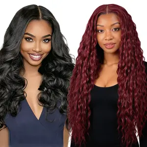 [Blend] Buy 1 Get 1 Free Lace Front Wig | 180% Density, Transparent Lace, #1B Ocean Wave & #P4/27 Body Wave, Blended Human Hair #SummerVibes