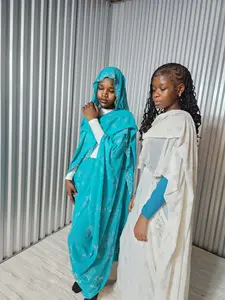 Chiffon stone work sudanese toub, East African Lafaya Boubou Melhfa Dampe Tiyyp. Fabric Breathable Casual Lightweight Everyday womenswear.