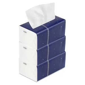 Soft White Facial Napkins – 4-Ply Disposable Tissue, Native Wood Pulp, 360 Sheets, 3-Pack, Not in Box