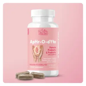 ApHr-O-dYte Female Probiotic & Prebiotic with Cranberry | Gluten Free | Vegan | Non-GMO | 60 capsules