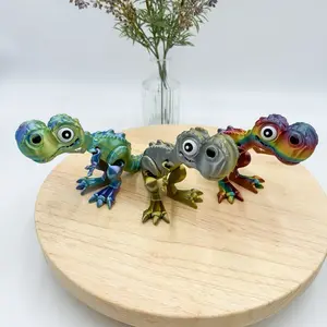 T-Rex Dinosaur 3D Printed Articulating Figurine  Decor Colorful