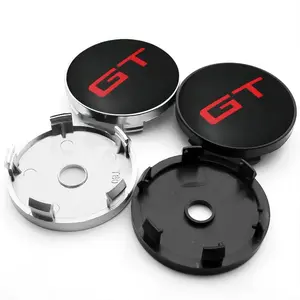 4Pcs 60mm Car Styling GT Emblem Wheel Center Hub Caps Rim Cover Badge For Ford Mustang Benz KIA Toyota Peugeot Etc Auto Accessories