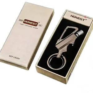 Honest EDC Keychain Lighter and Bottle Opener Tool in Elegant Box Classic Durable Key Chain Accessory for Everyday Use