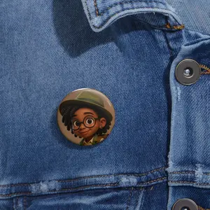 Custom Pin Buttons with Little M Character Design, Personalized Accessories, Fun Gifts, Backpack Pins, Collector Buttons