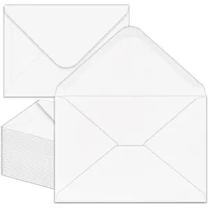 50 Pack 4x6 White A4 Envelopes Self Seal Printable for Weddings Invitations Photos Postcards Greeting Cards Mailing