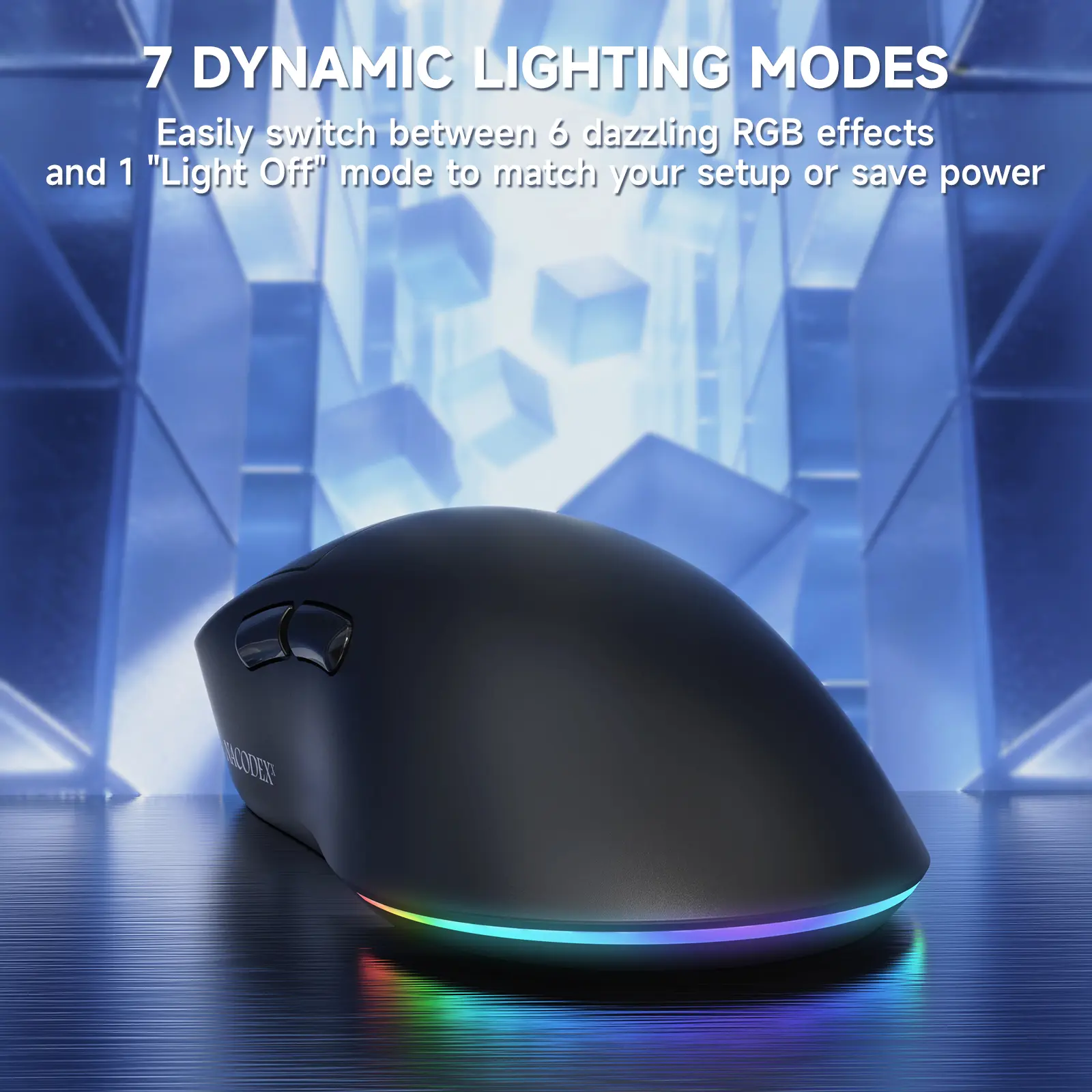 AJAZZ NJ08 Wireless Gaming Mouse 70g Lightweight, 12800 DPI, RGB