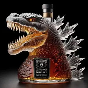Godzilla 70th Anniversary Whiskey Decanter, Limited Edition Glass Bottle, Collectible Liquor Container, Iconic Monster Design, Premium Liquor Bottle