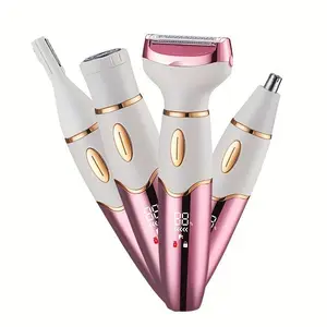 4In 1 Electric Lady Shaver, Body Hair Removal Epilator, Painless Cordless Trimmer Razor, Gifts For Women, Mother's Day Gift Product features: 1. Trim nose hair2.Trim armpit hair3.trim eyebrows4.trim sweat hair, trim face, body hair，pubic hair.